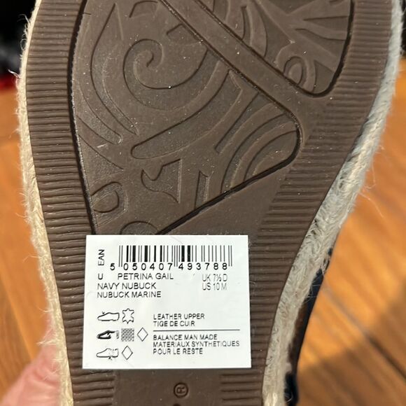 NWOT Clarks Women’s Petrine Gail Navy Nubuck Wedge size 10. - Picture 4 of 9